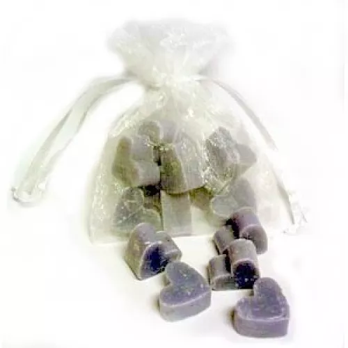 Herzseifen Mini Veilchen Geschenkbeutel