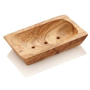 Seifenschale eckig/oval Olivenholz