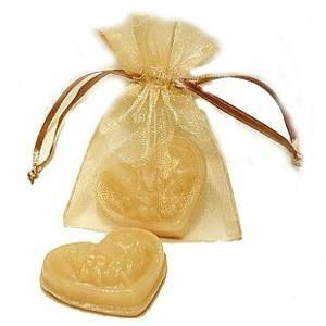 Honig Herzseife in Organzasäckch...